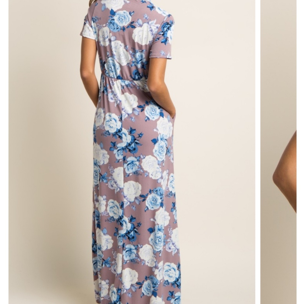 Dusty lavender floral maxi dress